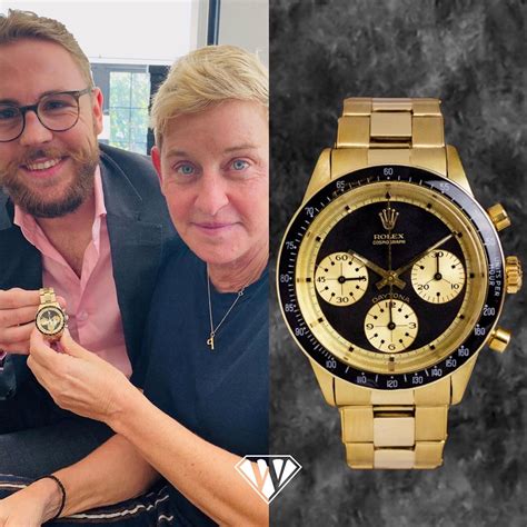 ellen degeneres rolex paul newman|degeneres solid gold rolex.